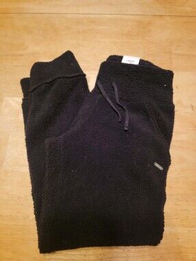 Girl's Limited Too Black Sherpa Jogger Bottoms Medium